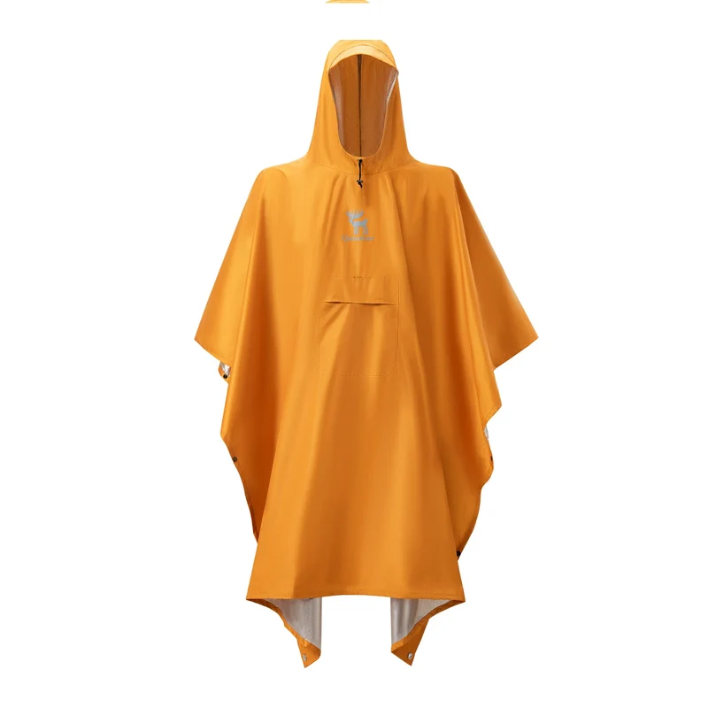 Qunature Outdoor Regenmantel mit Multifunktion Orange