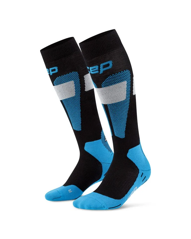 CEP ski merino socks tall 3.0 black blue women