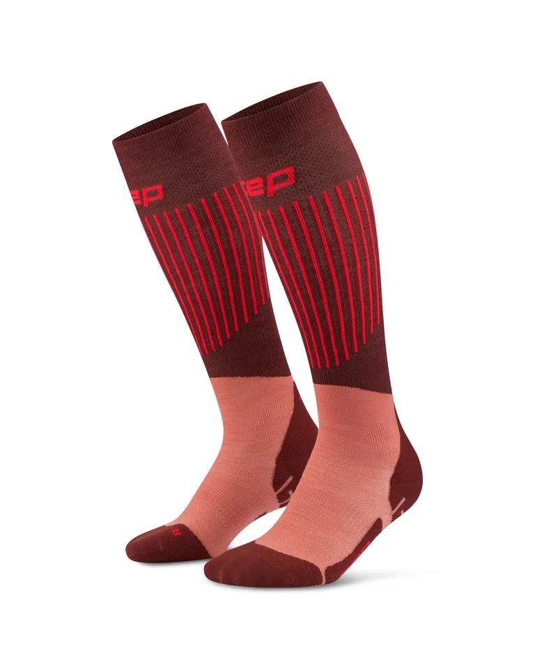 CEP ski ultralight socks 3.0 brown/dark red women