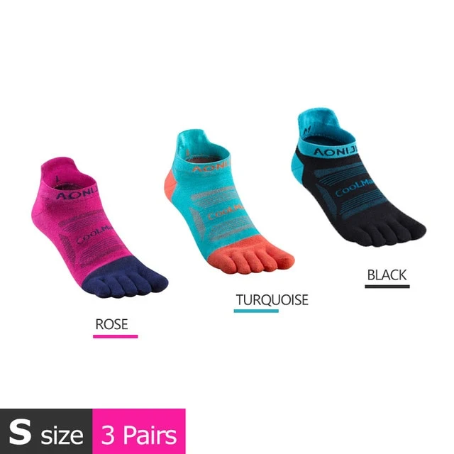 AONIJIE Knöchel Zehensocken zum Laufen (3 Paare)