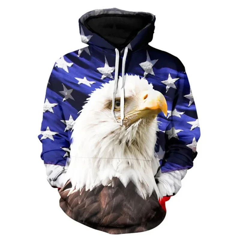 Kapuzenpullover mit USA-Flagge und Sternen