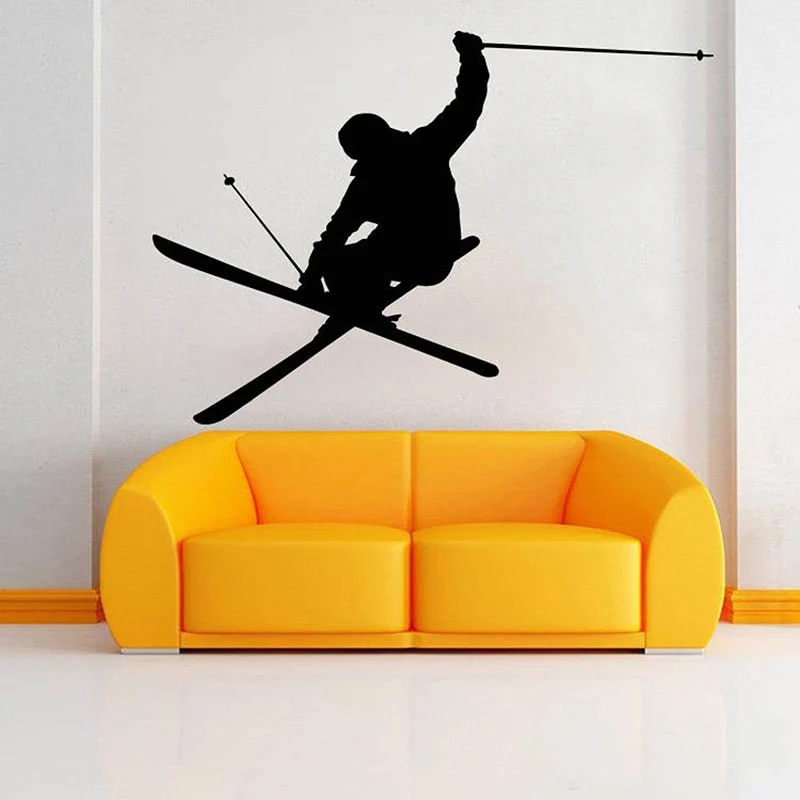 YOJA Langlauf Ski Wandtattoo