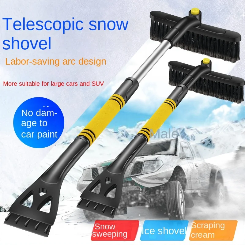 CARCREW Schneeautobürste mit Schaber