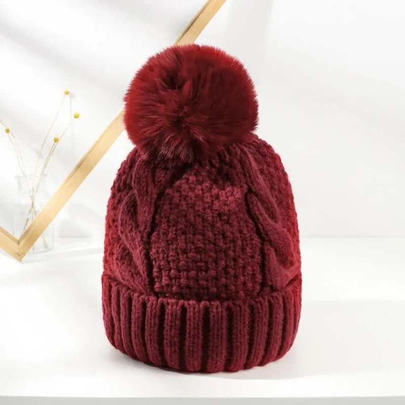 MCAXAPA Dehnbare Strickmütze aus Wolle