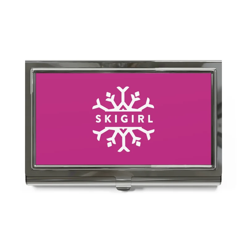 Skigirl Business Card Holder
