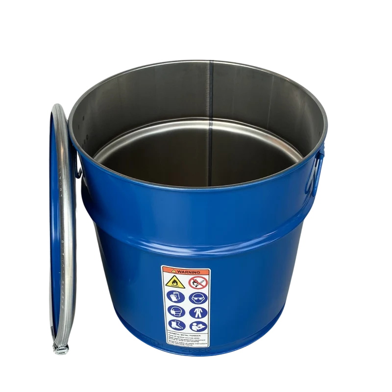 Open-Top Drum Particle Collecting Bin, 36 Liter