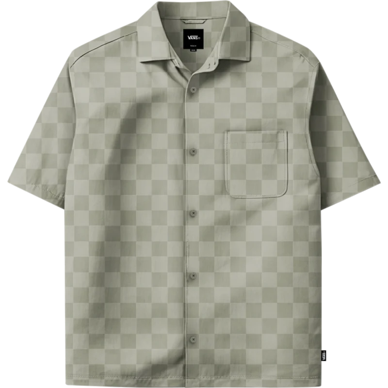 Van Doren Tencel Check Camp SS Shir