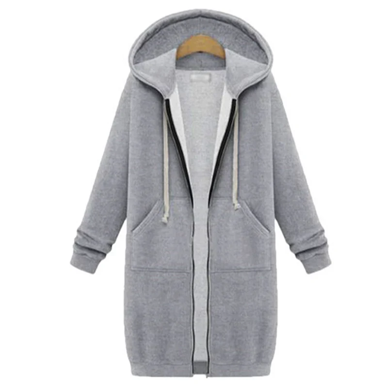 SANTAI Langer String-Hoodie - Damen