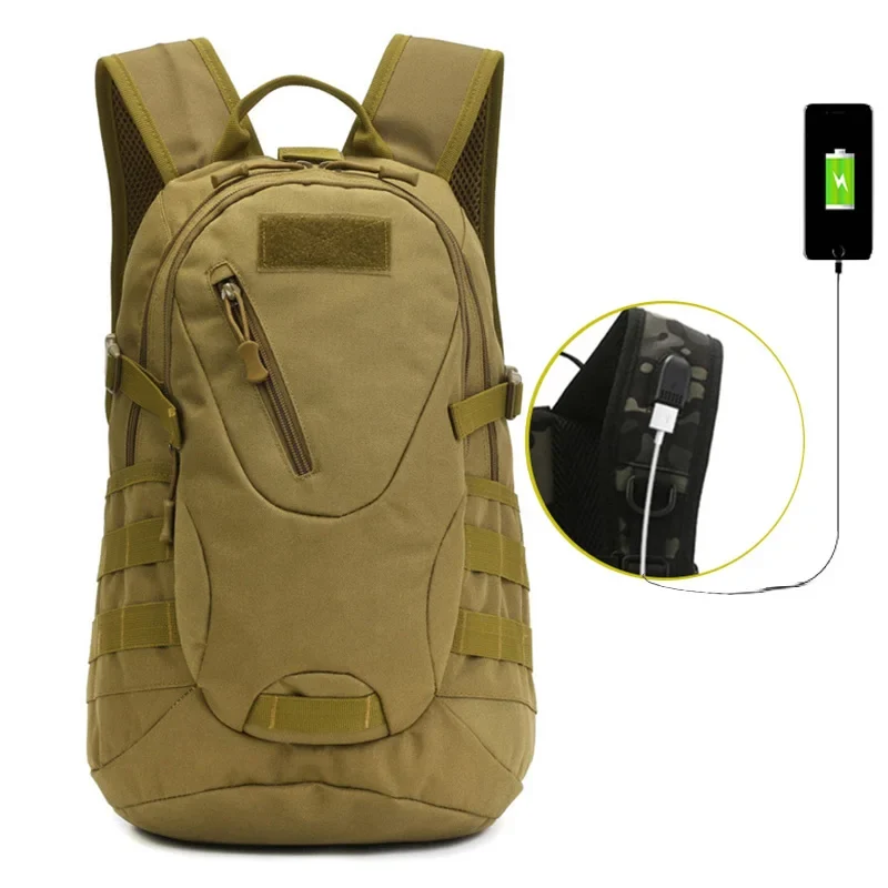 SCIONE 20L Wasserdichter Nylon-Sportrucksack mit externer USB-Aufladung