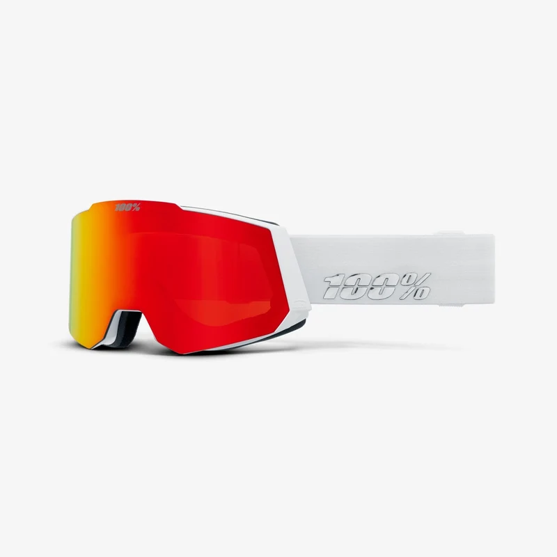 100% SNOWCRAFT White / HiPER Red Mirror