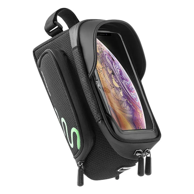 Oberrohrtasche für Smartphone mit Regenschutz