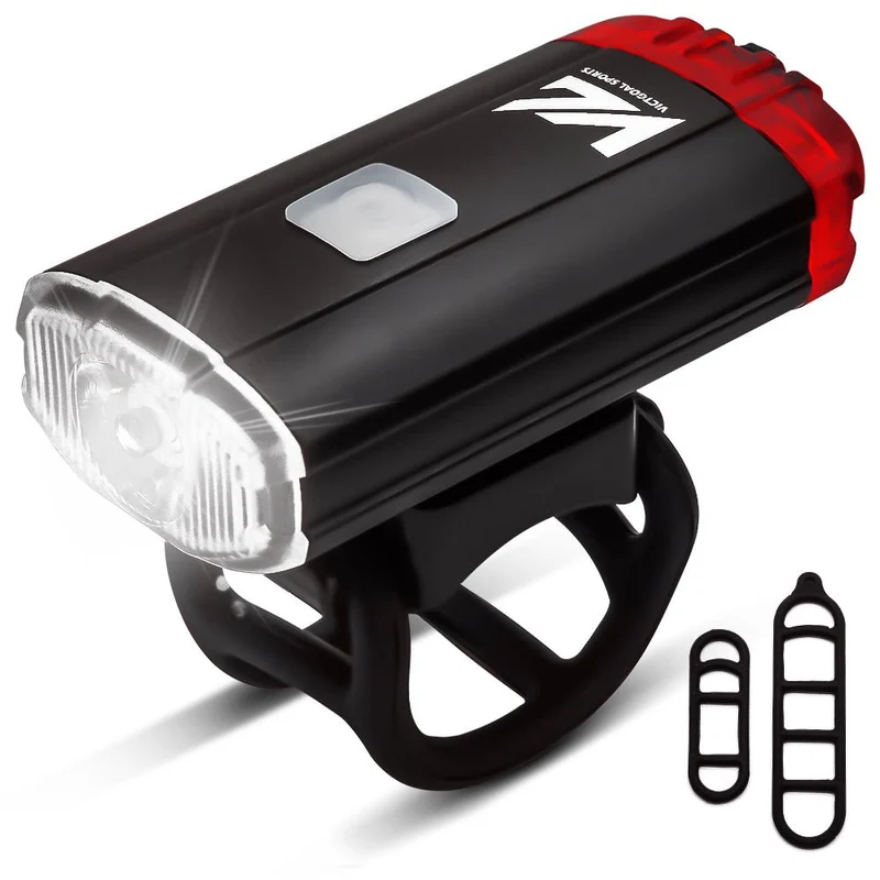 2-in-1 USB Front and Rear Bike Light for Helmet or Handlebar