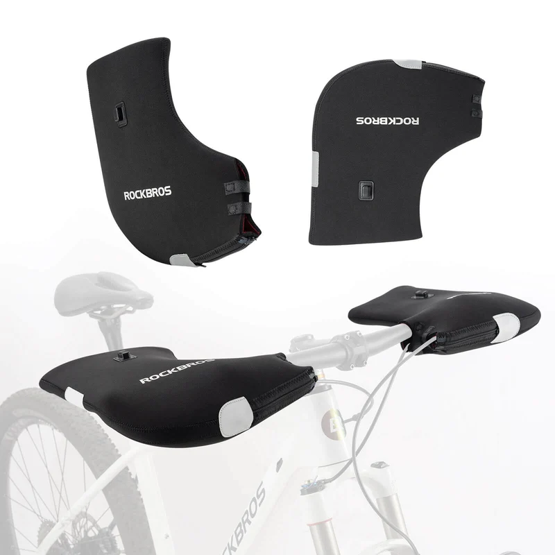 ROCKBROS Beheizte Wasserabweisend Fahrrad Lenkerstulpen - Wiederaufladbar