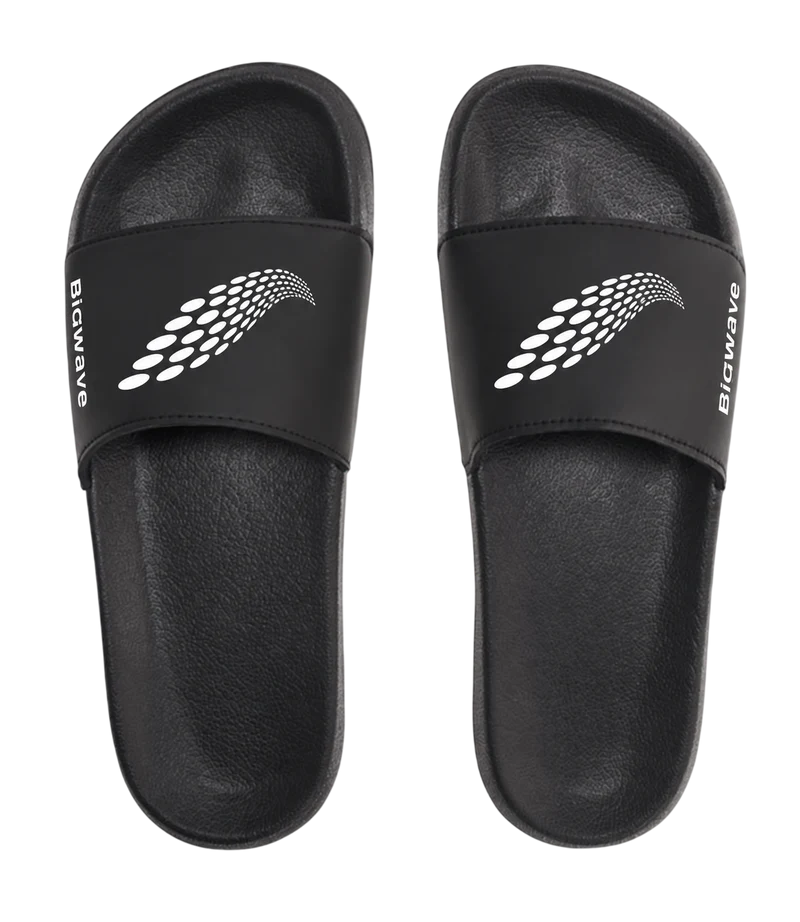 BIGWAVE Beach Slides Black