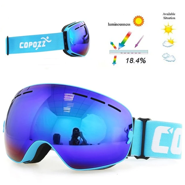 Ski goggles double layers UV400 anti-fog snow snowboard goggles