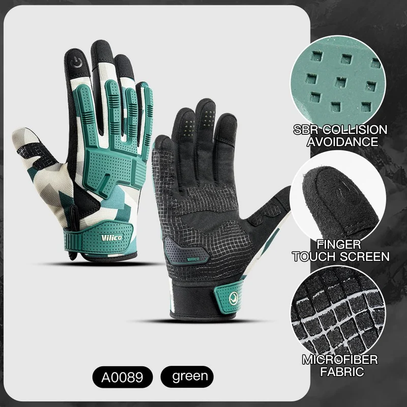 Full-Finger Gel Padded Riding Gloves