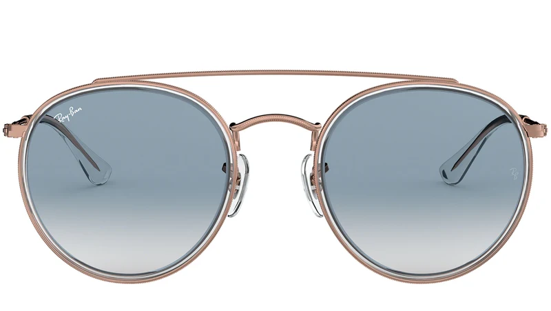 Round Double Bridge RB3647N transparent bronze copper